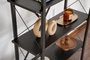 Nordure Estantería Wood Black, Negro - Tablero Melamina y Metal, 90x180x33.5 cm